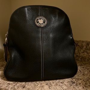 Dooney & Bourke Leather Backpack with Brown Straps